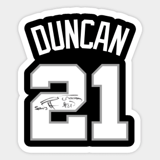 Tim Duncan Signed Sticker